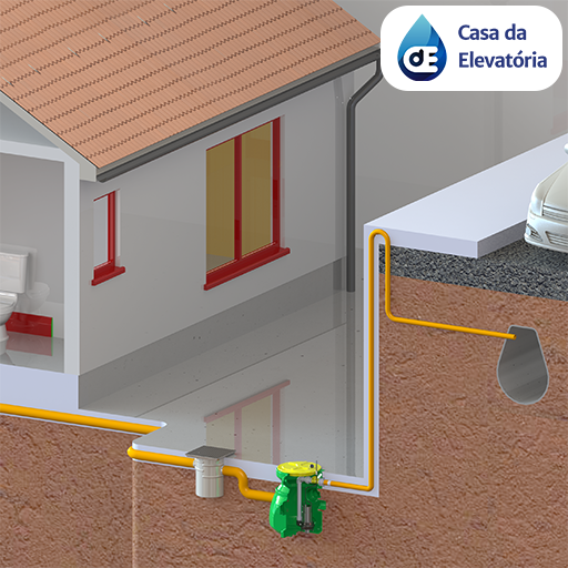 Estação residencial de bombeamento de esgoto